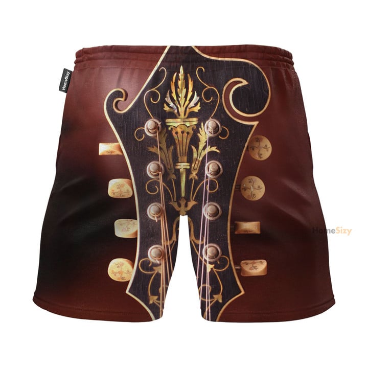 Mandolin Headstock Cosplay Costume - Beach Shorts