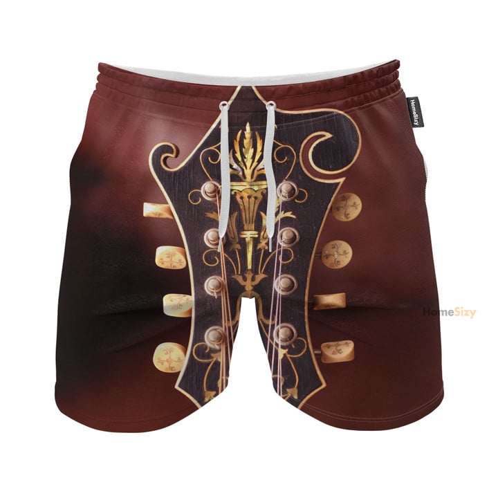 Mandolin Headstock Cosplay Costume - Beach Shorts