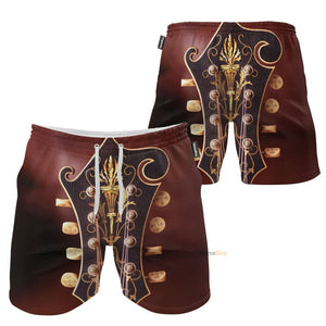 Mandolin Headstock Cosplay Costume - Beach Shorts