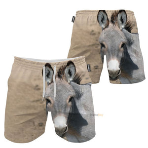 Lovely Donkey Funny Style - Beach Shorts