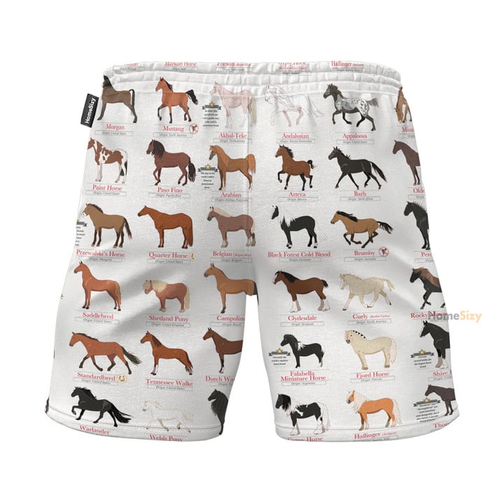 Different Types Of Horses - Beach Shorts