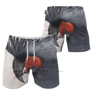 Grey Cockatoo - Gift For Animal Lovers - Beach Shorts