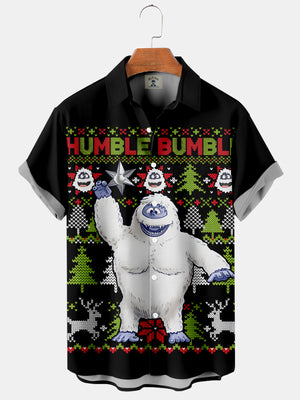 Christmas Cute Snow Monster Humble Bumble - Hawaiian Shirt