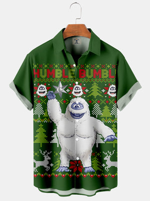 Christmas Cute Snow Monster Humble Bumble - Hawaiian Shirt