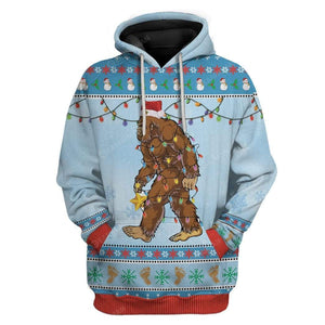 Christmas Bigfoot All Over Print - Hoodie 