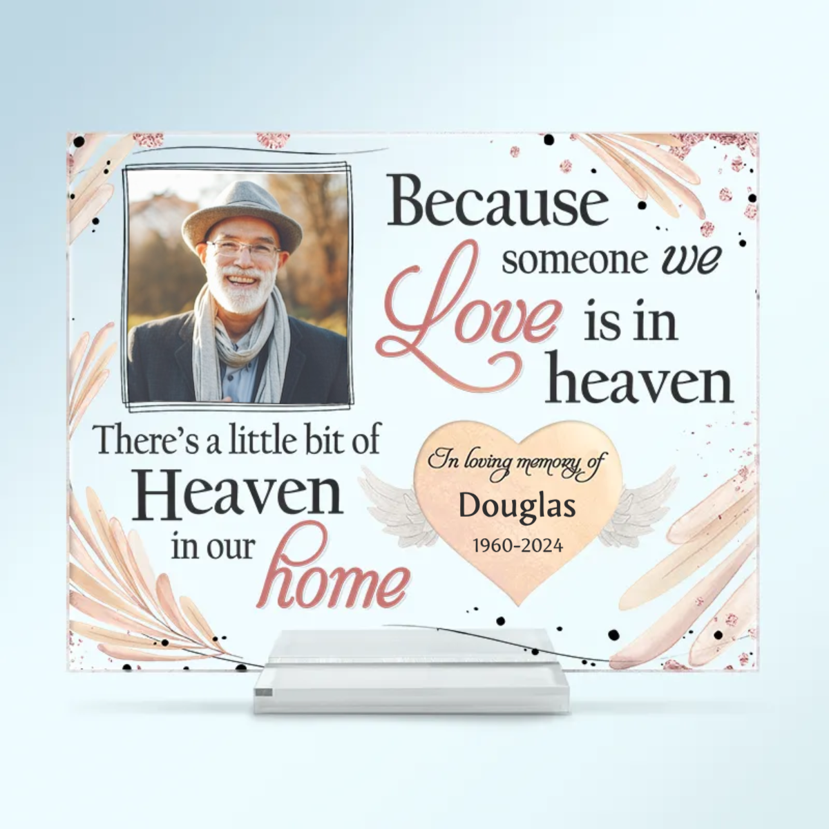 Custom Photo Someone We Love Is In Heaven - Memorial Gift For Family - Personalized Acrylic Plaque