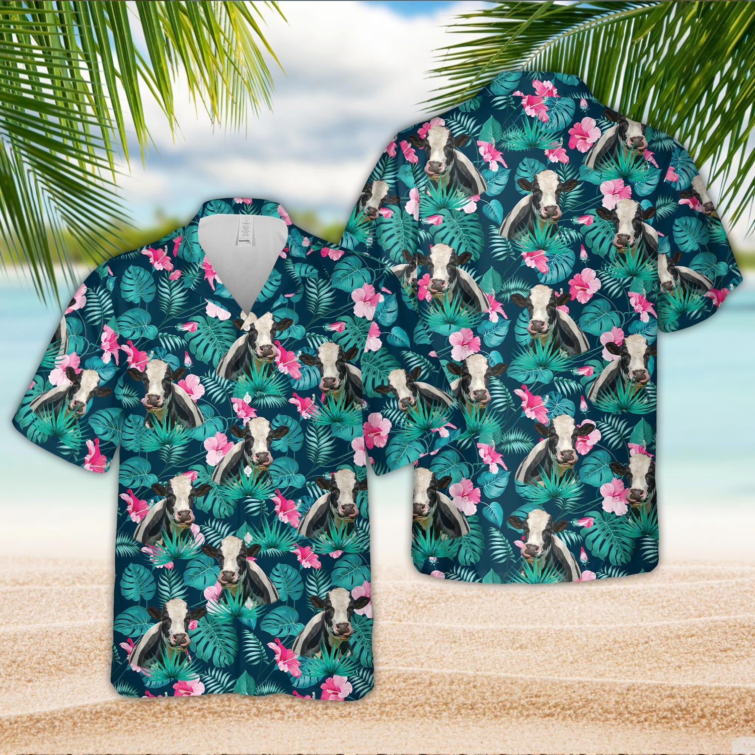 Unique Holstein Blue Floral Summer 3D - Hawaiian Shirt