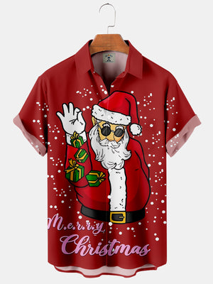 Christmas Fun Santa Claus And His Gifts - Hawaiian Shirt