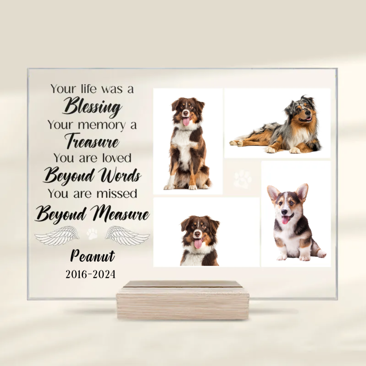 Custom Photo You Are Missed Beyond Measure - Memorial Gift For Pet Lovers - Personalized Acrylic Plaque