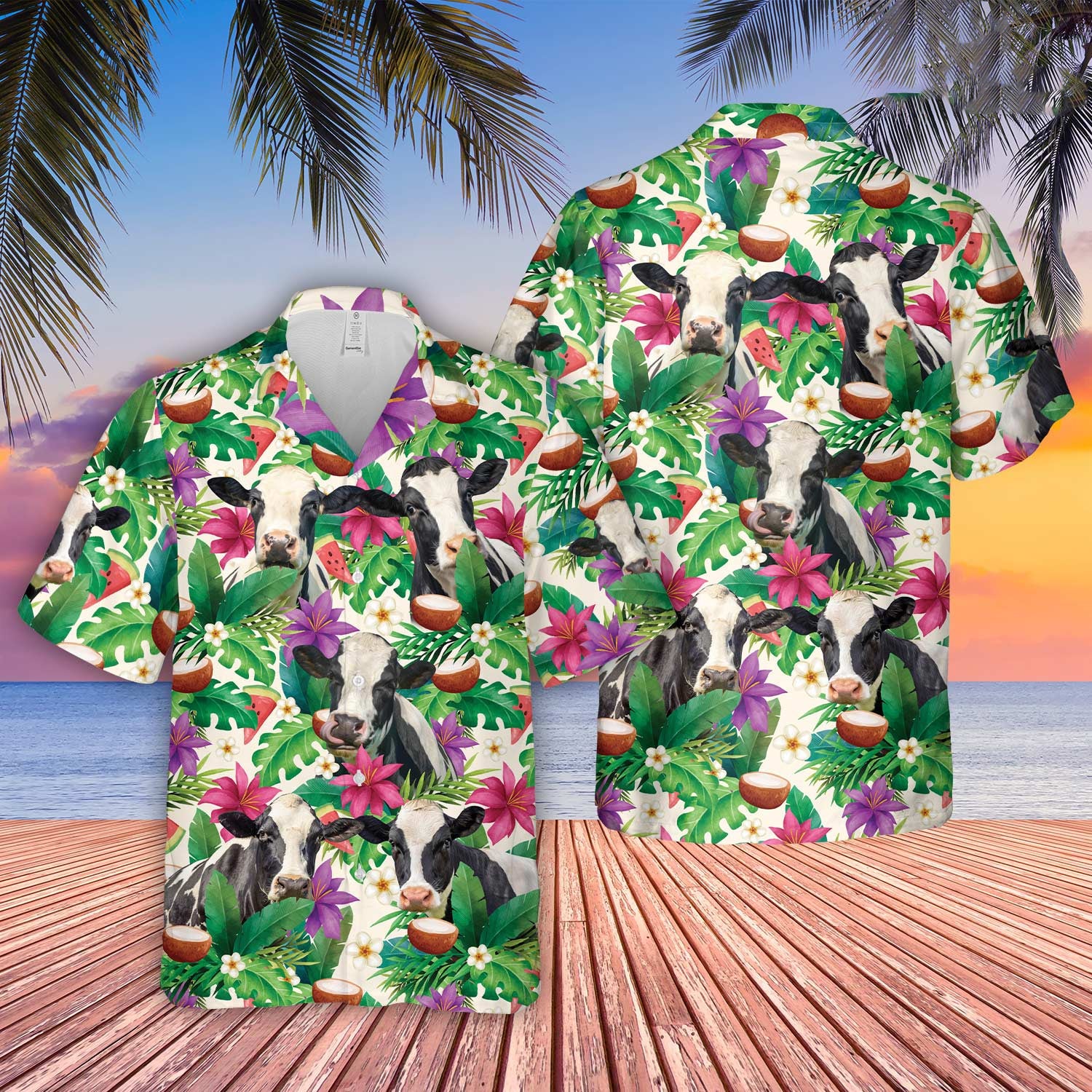 Unique Holstein Summer Floral 3D - Hawaiian Shirt