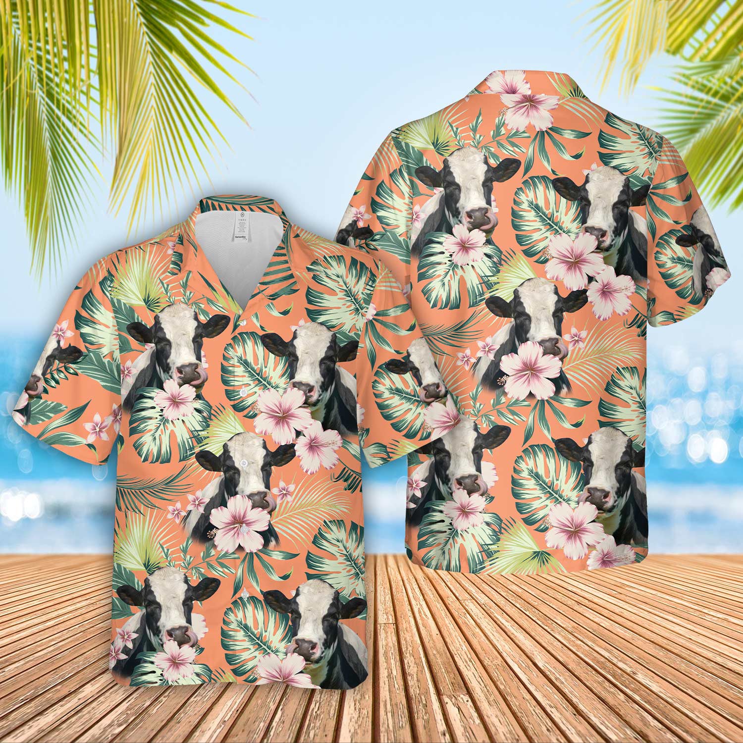 Unique Holstein Summer Happiness Floral Farm 3D - Hawaiian Shirt