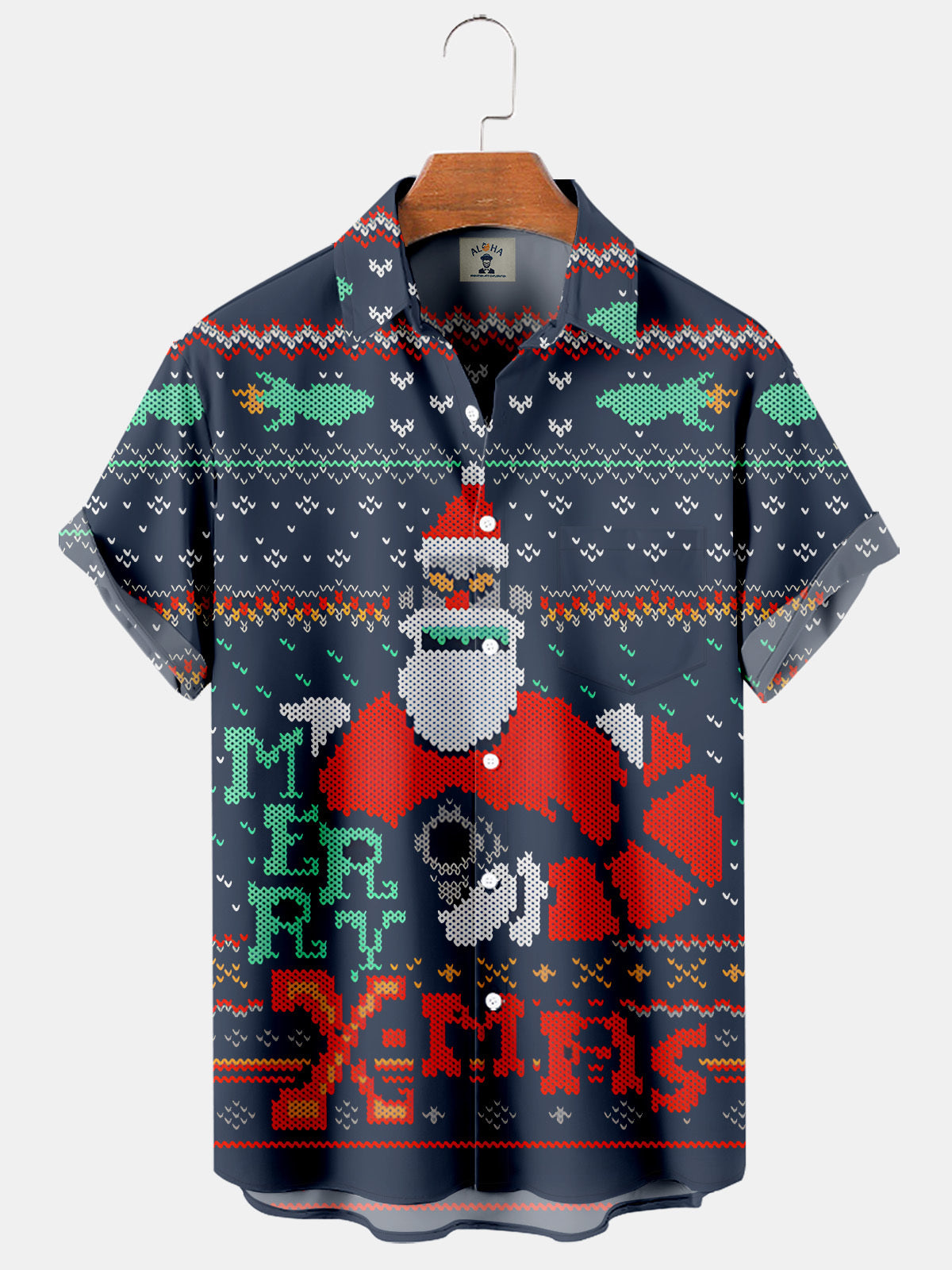 Christmas Fun Cartoon Merry Xmas - Hawaiian Shirt