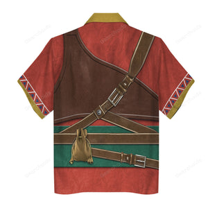 Hylian Armor Red Pattern - Costume Cosplay Hawaiian Shirt ZDHS04