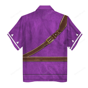 Purple Link Attire Costume Cosplay - Hawaiian Shirt ZDHS48
