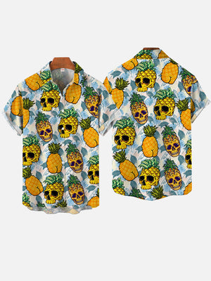 Beach Skull Pineapple Funky - Hawaiian Shirt