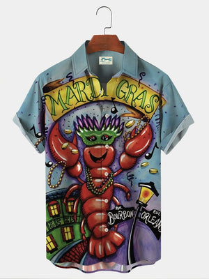 Mardi Gras Lobster Mania Holiday - Gift For Family, Friends - Hawaiian Shirt