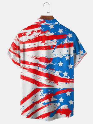 Independence Day Big Size Flag Dinosaur - Hawaiian Shirt