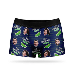 Custom Photo You Tickle My Pickle  - Valentine Gift For Boyfriend, Husband - Personalized Men's Boxer Briefs