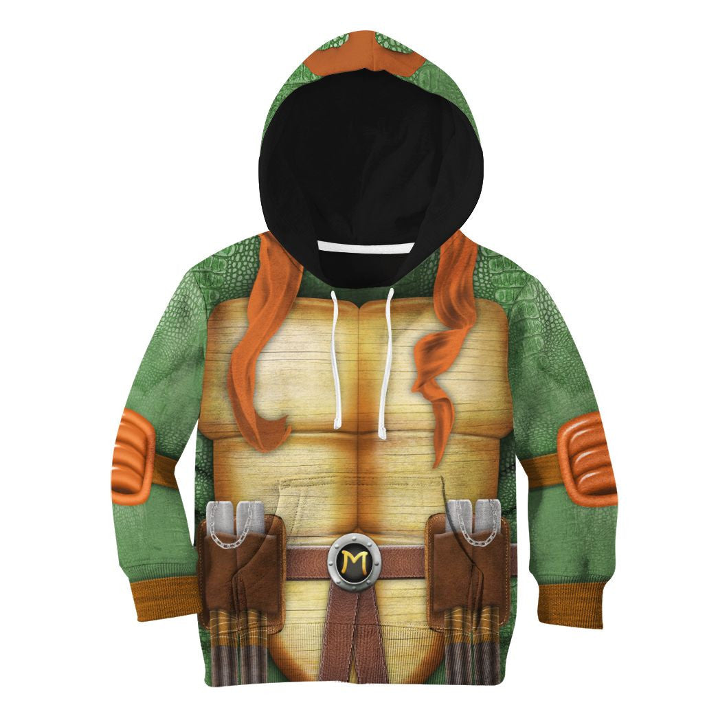 Michelangelo TMNT Mike Mikey Costume Cosplay - Kid Hoodie