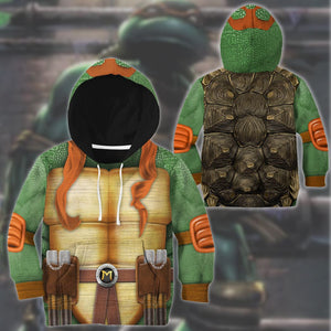 Michelangelo TMNT Mike Mikey Costume Cosplay - Kid Hoodie