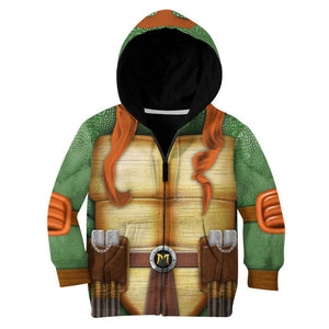 Michelangelo TMNT Mike Mikey Costume Cosplay - Kid Hoodie