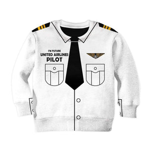 I'm Future United Airlines Pilot Costume Cosplay - Kid T-shirt