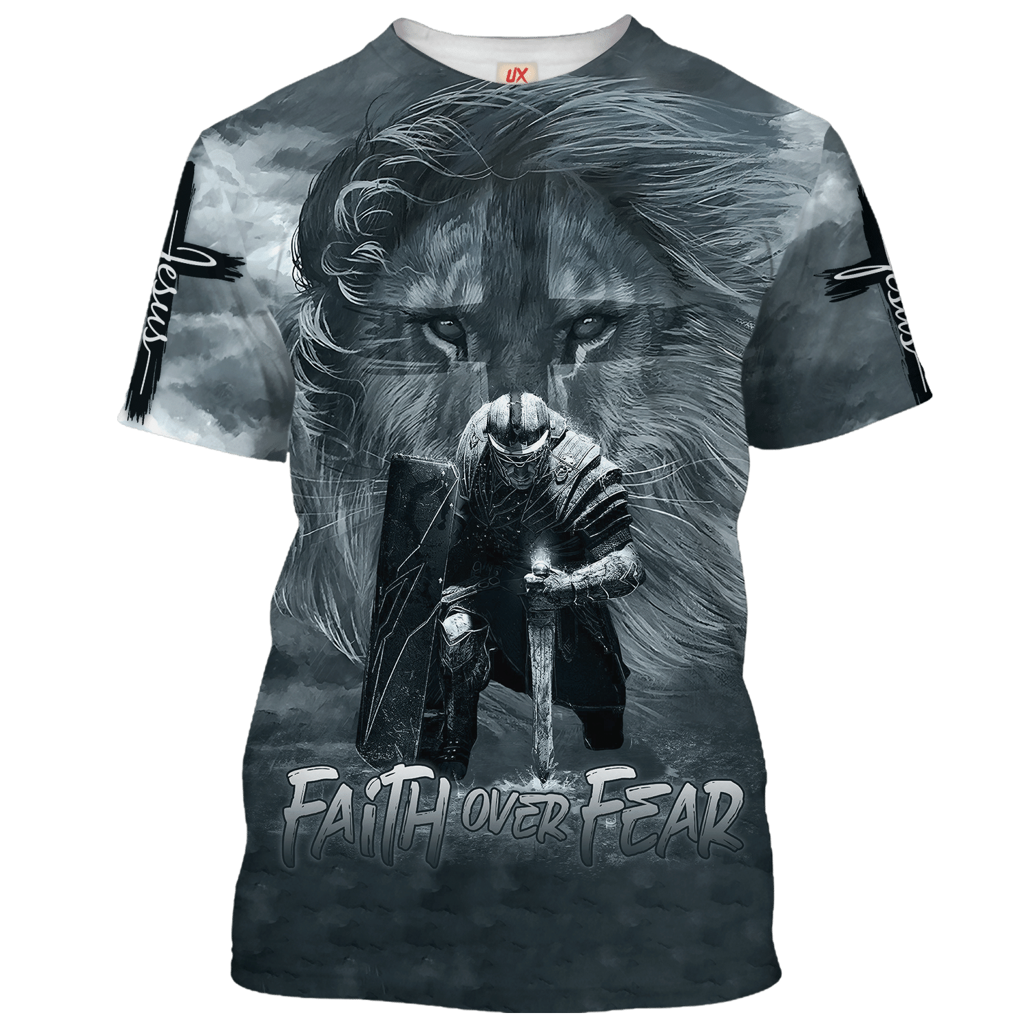 Faith Over Fear Lion T-shirt For Men