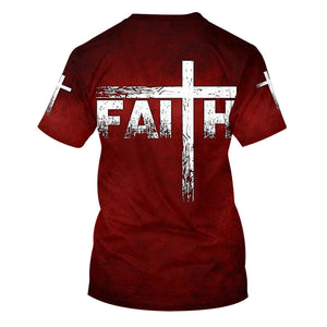 Faith Over Fear Red T-shirt