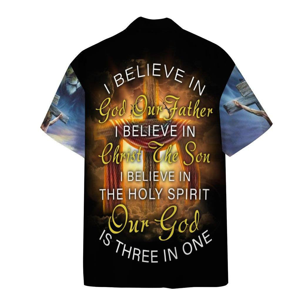 Jesus Christ I Believe In God Our Father - Gift For Dad, Veterans - Hawaiian Shirt