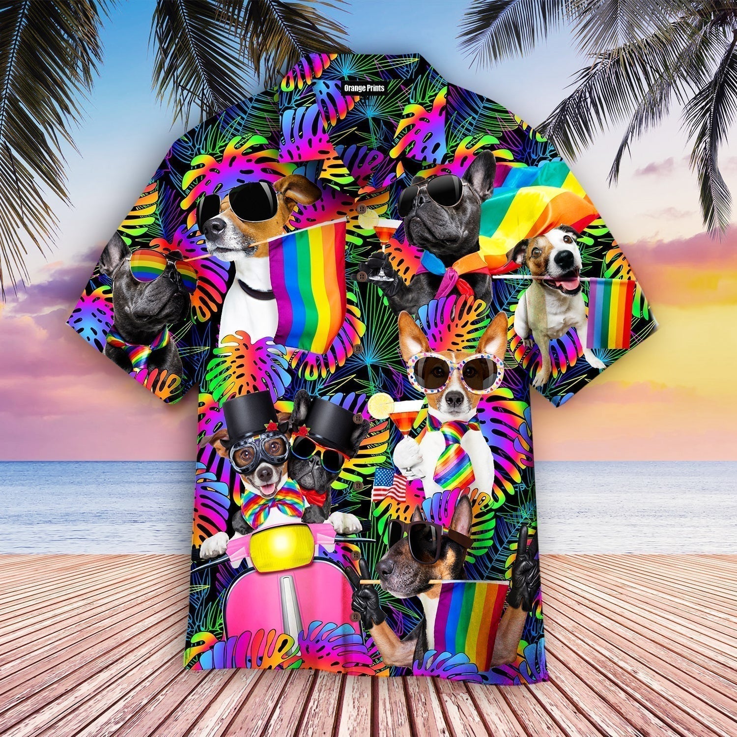 LGBT Happy Dogs Pride Month - Hawaiian Shirt