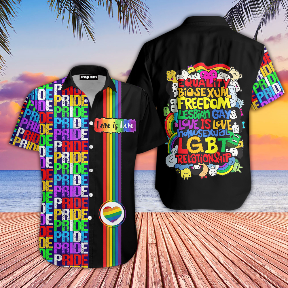 LGBT Love Is Love Pride Month - Hawaiian Shirt