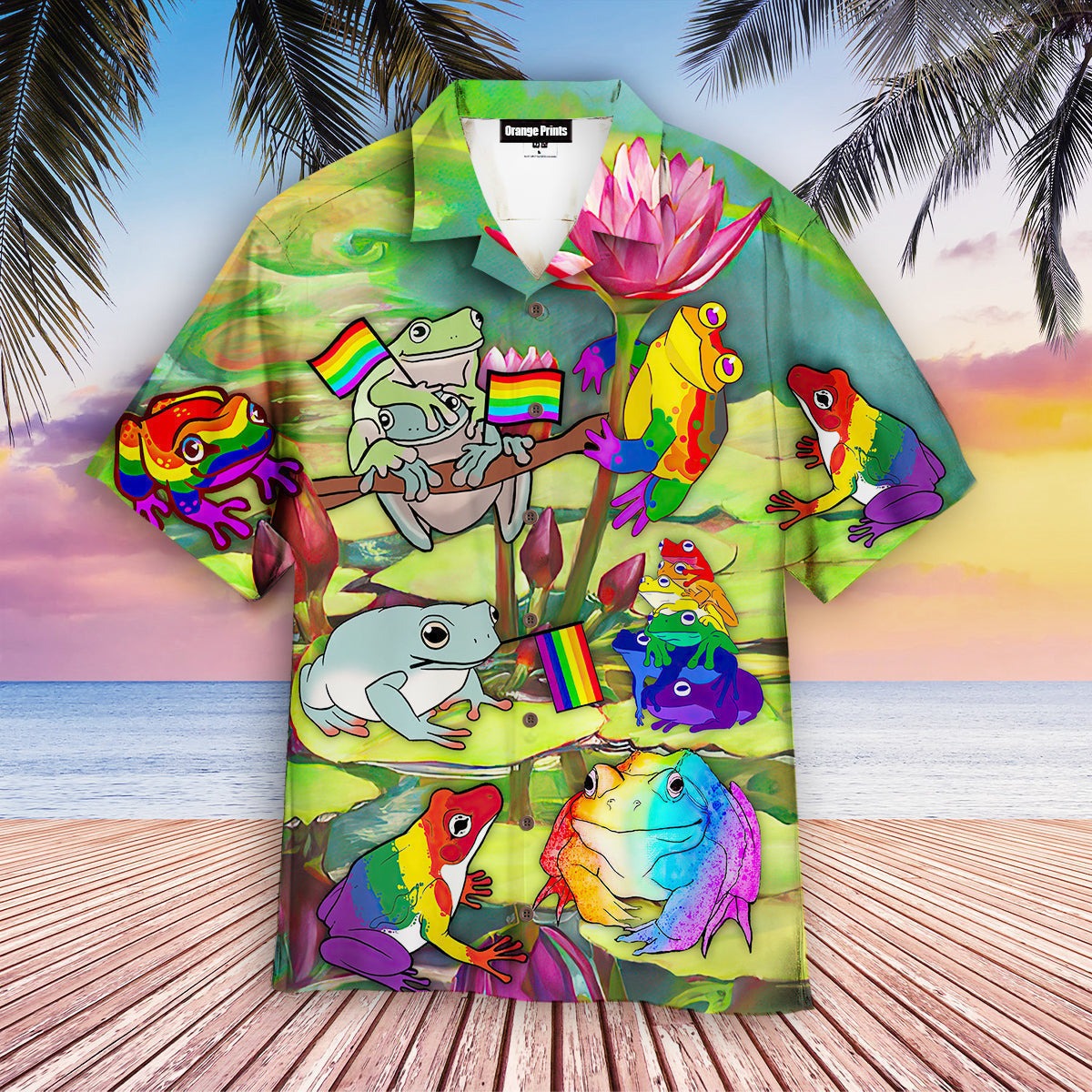 LGBT Happy Frog Pride Month - Hawaiian Shirt