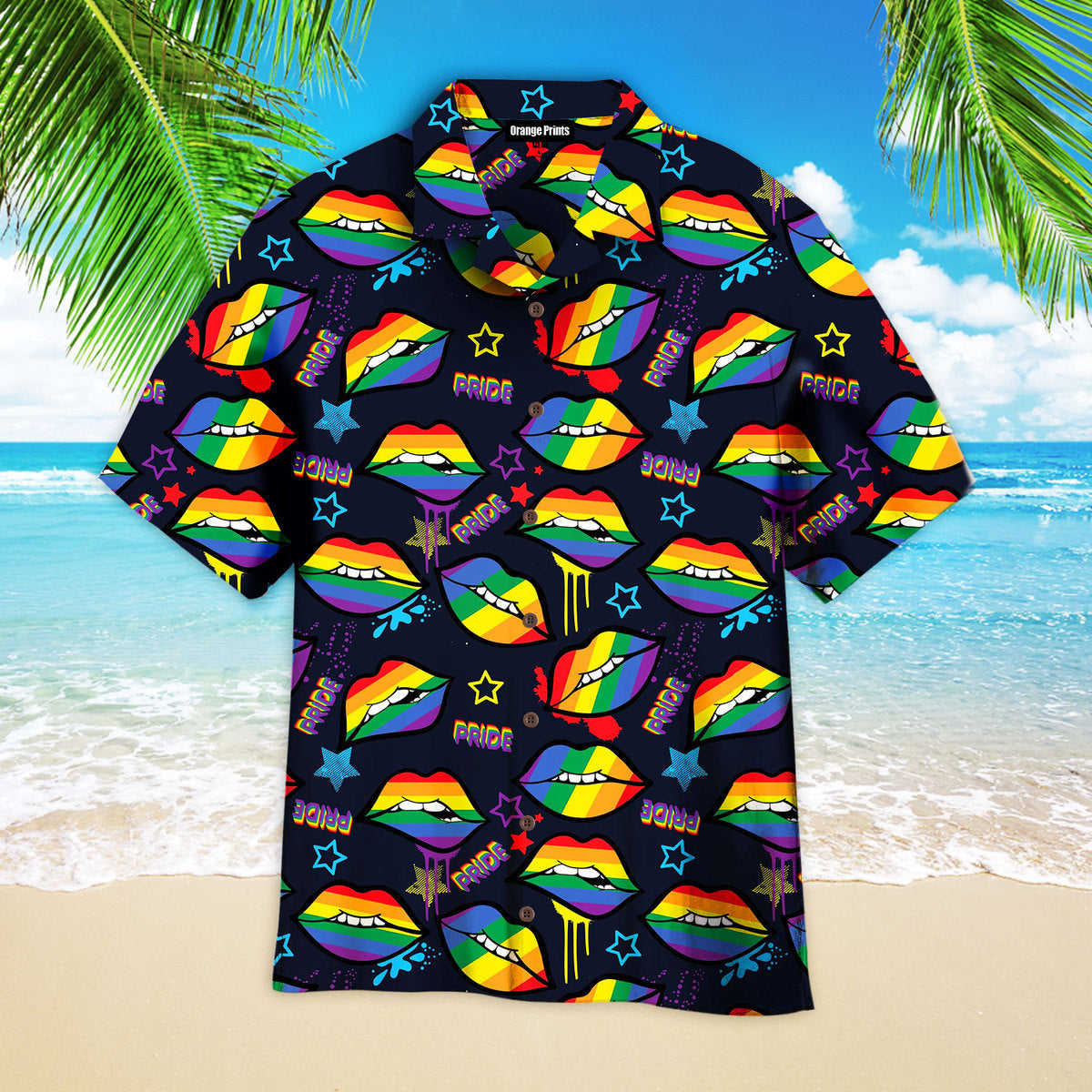 Rainbow Lips LGBT Pattern - Hawaiian Shirt Summer Vibes