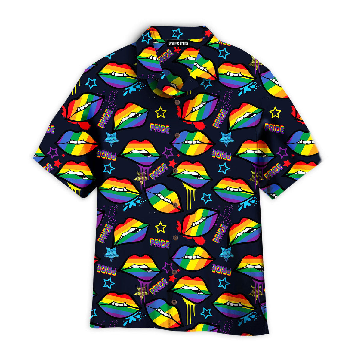 Rainbow Lips LGBT Pattern - Hawaiian Shirt Summer Vibes