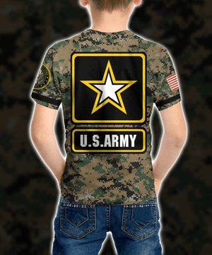 Personalized Custom Name 3D US Army Veteran Ver1 Kid T-shirt QT301176