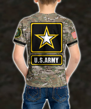 Personalized Custom Name US Army Veteran Ver2 Kid T-shirt QT301231