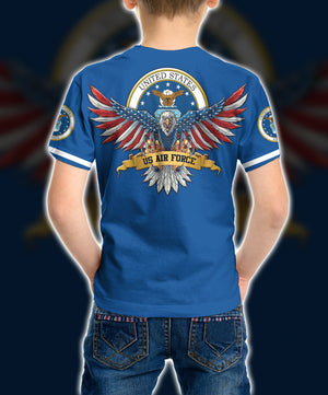 Personalized Custom Name 3D US Airforce Veteran Ver2 Kid T-shirt QT302055