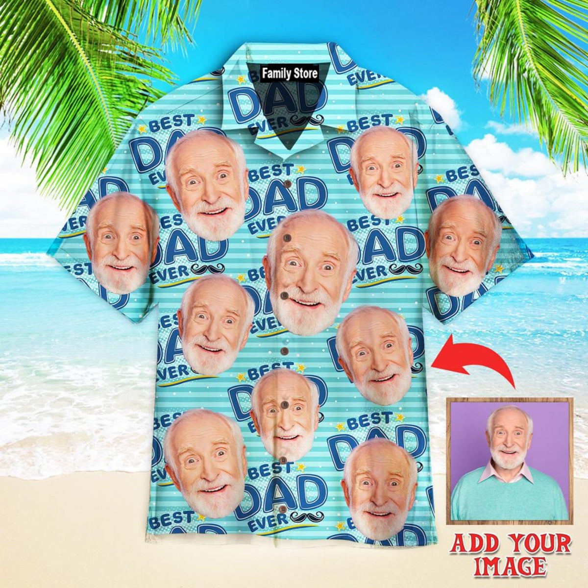 Custom Photo Amazing Dad Best Father - Gift For Dad - Personalized Hawaiian Shirt