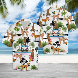 Happy Vizsla Dog Group Enjoy The Vacation - Gift For Dog Lovers - Hawaiian Shirt