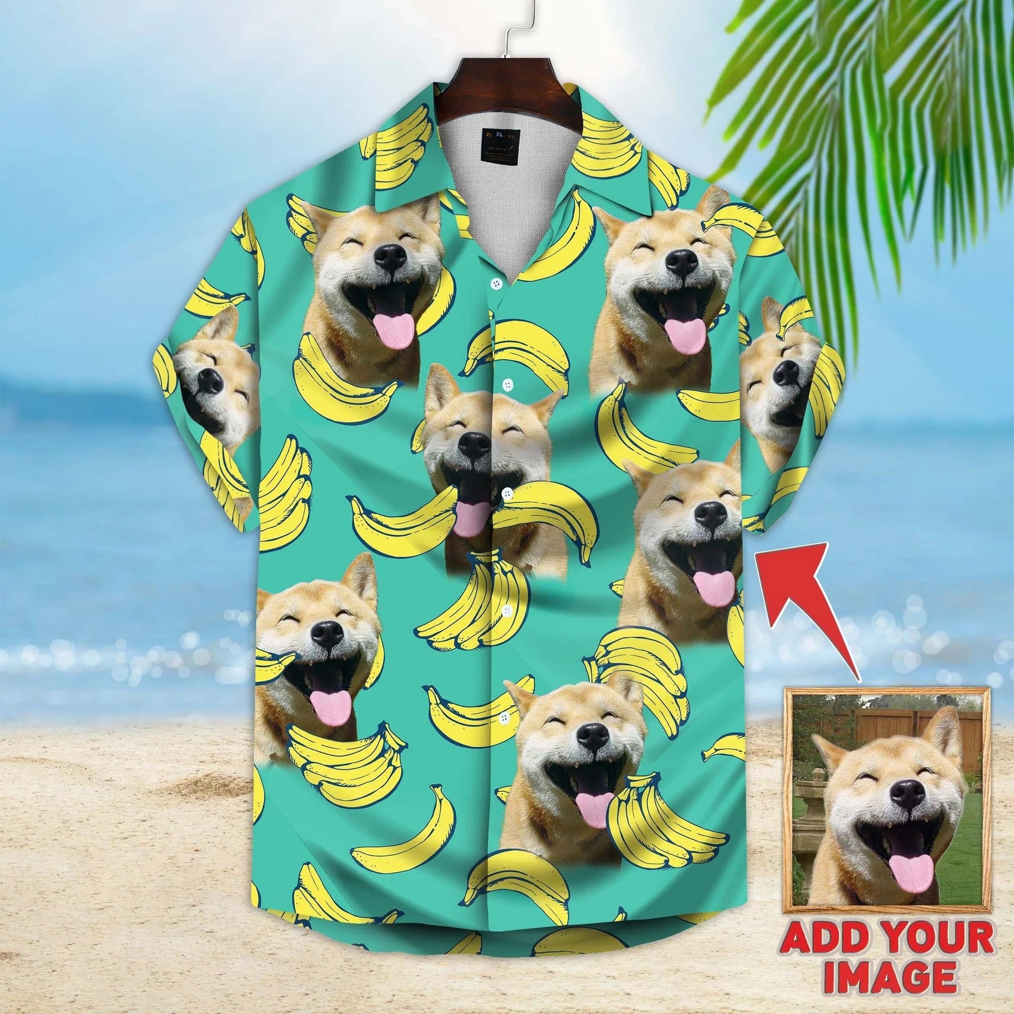 Custom Photo Cute Dog And Banana - Gift For Pet Lovers - Personalized Hawaiian Shirt