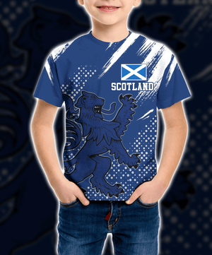 Scottish Lovers Scotland Lion Grunge Kid T-shirt J4 QT211603