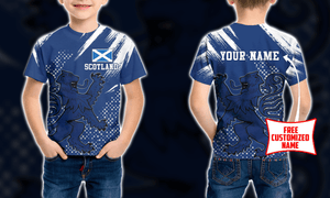 Scottish Lovers Scotland Lion Grunge Kid T-shirt J4 QT211603