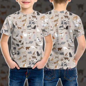 All Breeds Of Cats Kid T-shirt QT210714