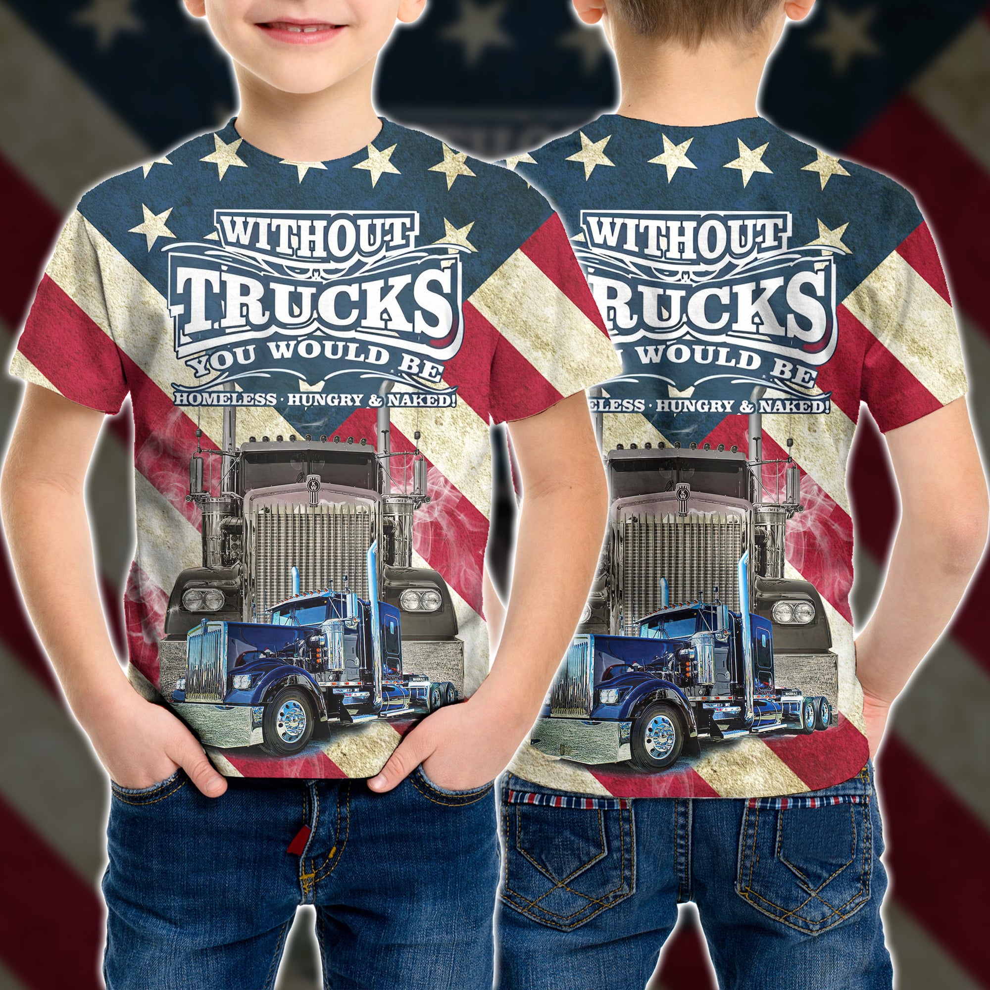 American Trucker Kid T-shirt QT212052