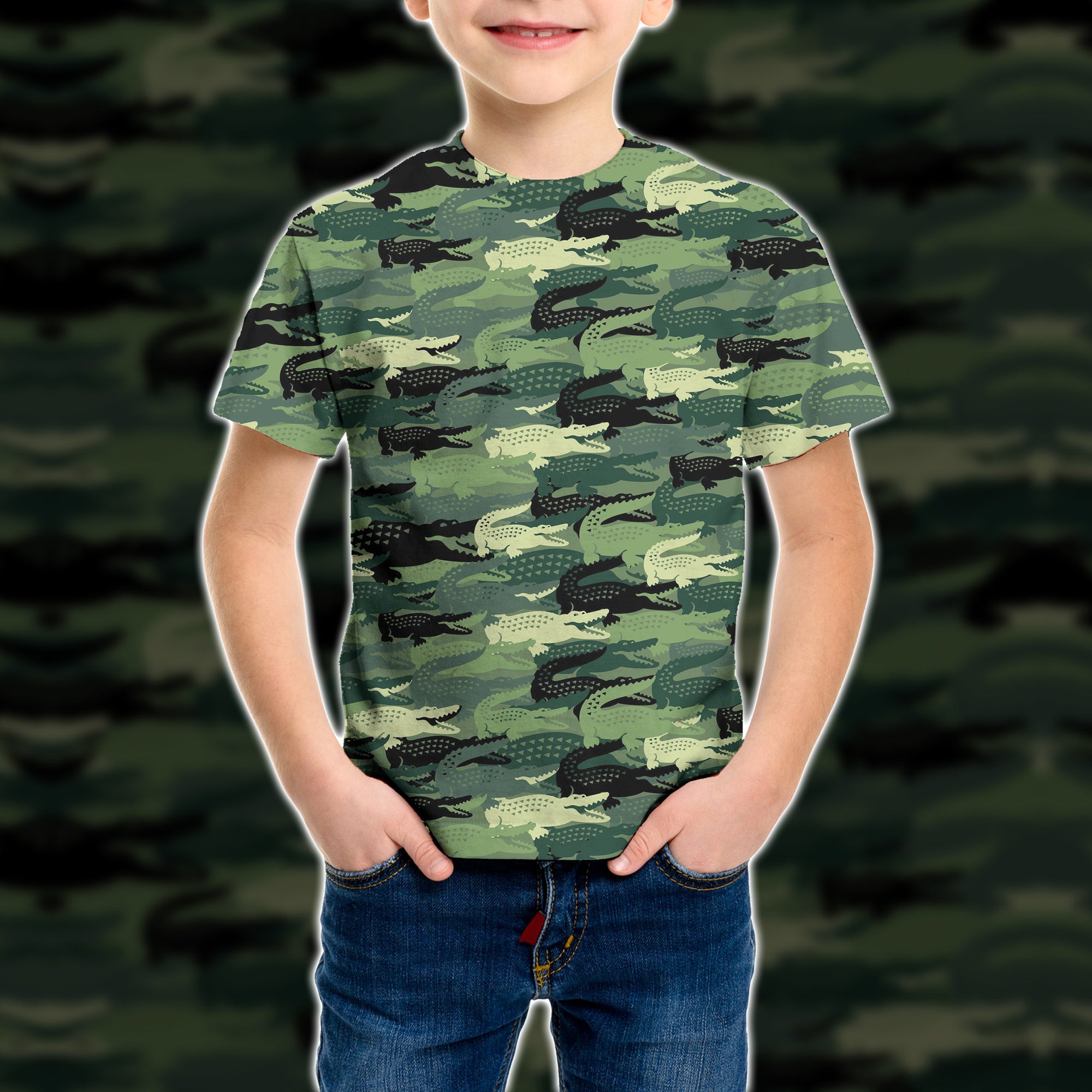 Crocodile Camo Kid T-shirt QT211006