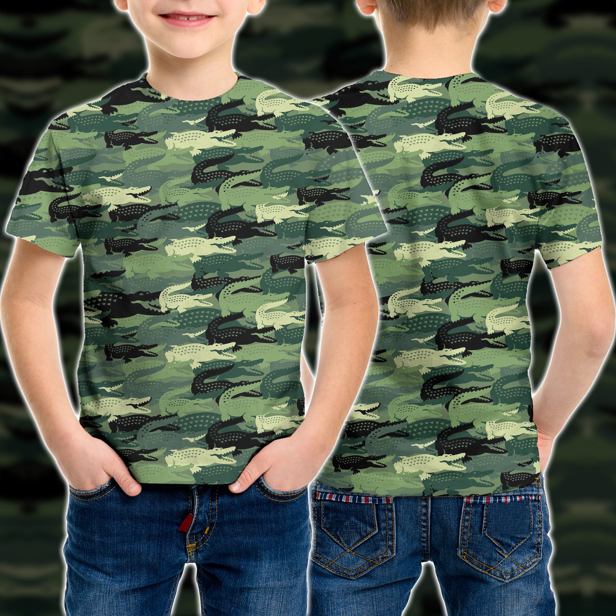 Crocodile Camo Kid T-shirt QT211006