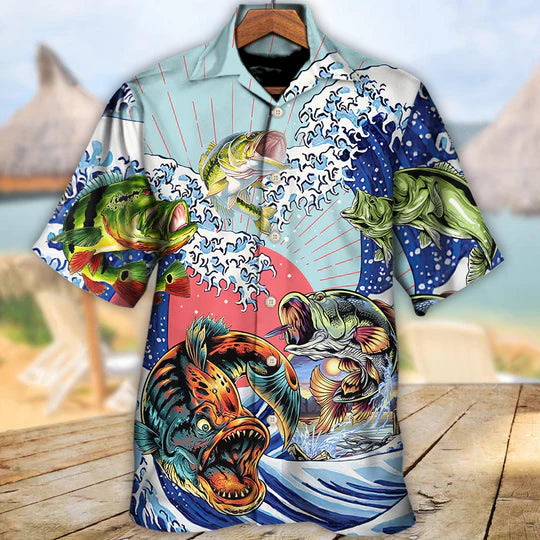 Fishing Is My Life Big Waves - Hawaiian Shirt