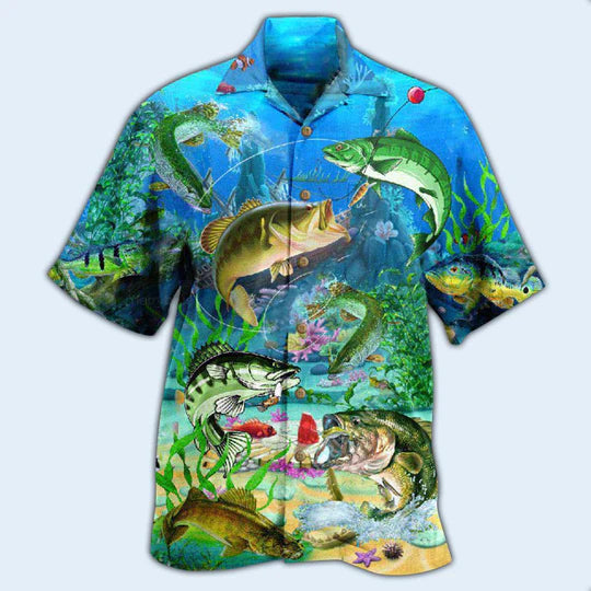 Fishing Real Men Do Fishing Blue Ocean - Hawaiian Shirt