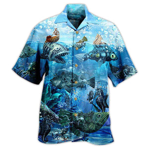 Fishing Ocean Undersea Steampunk Fish - Hawaiian Shirt