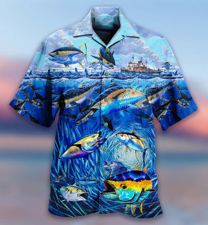 Fishing Love Fish Love Ocean - Hawaiian Shirt